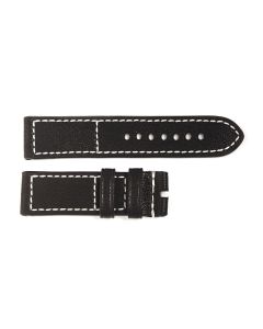 Armband Schwarz Old Vintage, weiße Naht, Größe S