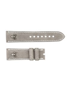 Lederband grau für Skull black II Größe M