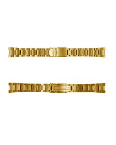 Stahlband 20x16 mm gold ohne Bandanstöße Mittelglied poliert