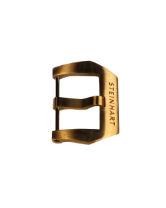 PRE-V Schließe Bronze satiniert 24 mm mit Logo