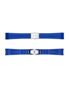 Kautschukband blau 20 mm für Ocean 39 mit Schließe Stahl
