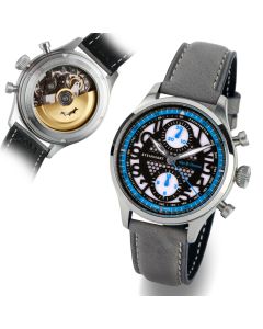 NAV.B-CHRONO 42 SKELETON BLUE Fliegeruhr mit  skelettierter Ziffernoptik  | Steinhart Watches 