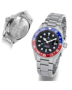 STEINHART Ocean One GMT BLUE-RED Ceramic | Taucheruhr