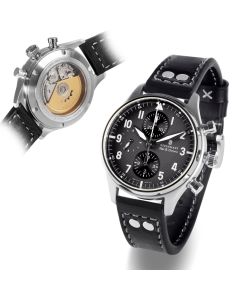 NAV.B-CHRONO 42 CLASSIC A-TYPE BLACK Fliegeruhr mit automatischem Werk| Steinhart Watches 