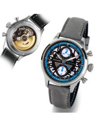 NAV.B-CHRONO 42 SKELETON BLUE Fliegeruhr mit  skelettierter Ziffernoptik  | Steinhart Watches 