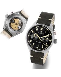 NAV.B - Monopusher 42 BLACK Fliegeruhr schwarz mit Saphirglas | Steinhart Watches 